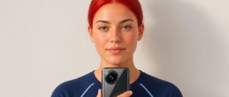 Человек держит телефон тыльной стороной и собирается открыть разговор